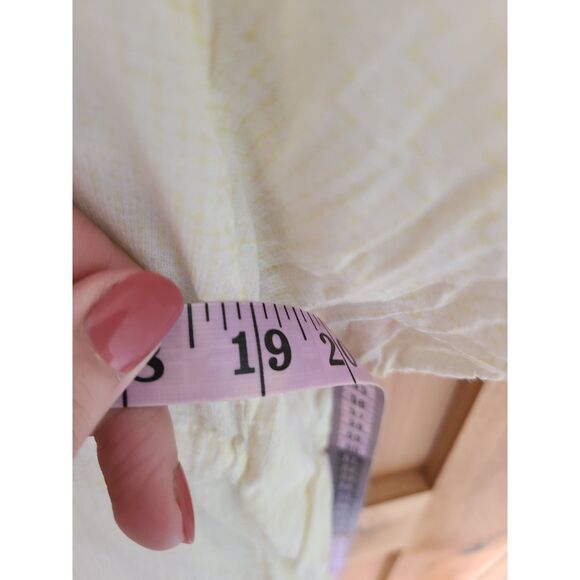 Free People Pastel Yellow Tunic Top Swim Cover Up Sz 10 MEDIUM Boho Festival M - Picture 6 of 7